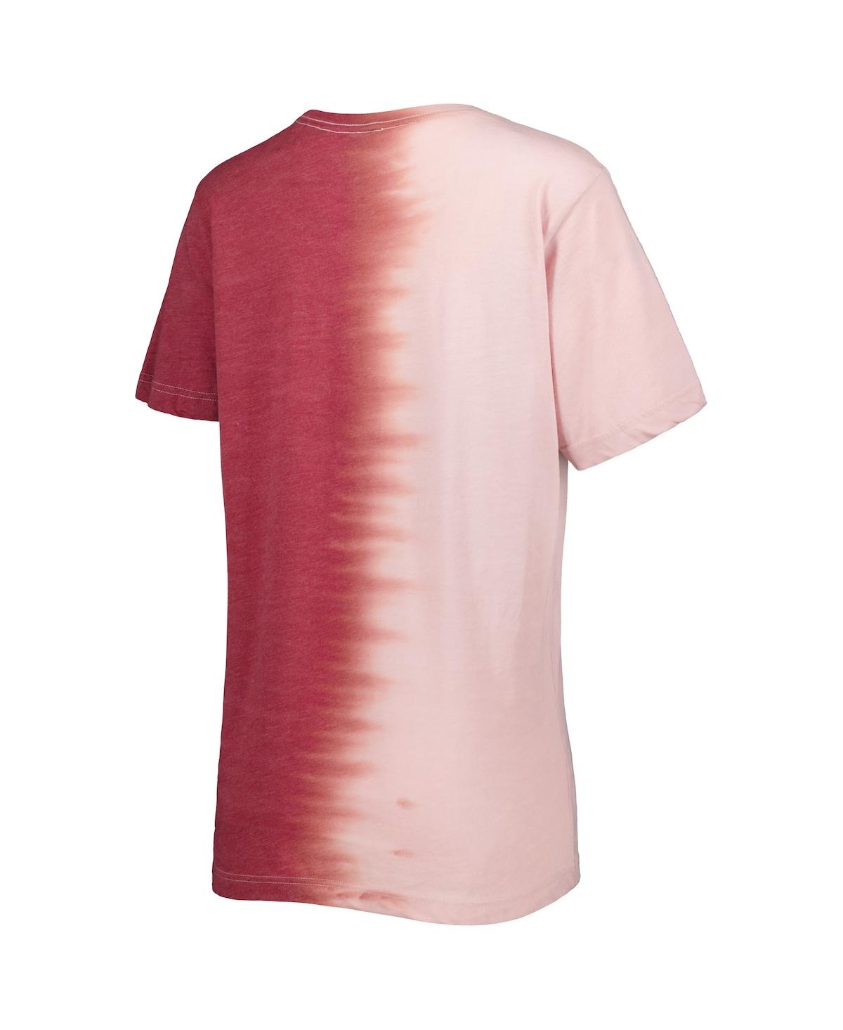 GAMEDAY COUTURE WOMEN'S GAMEDAY COUTURE CARDINAL DISTRESSED ARKANSAS RAZORBACKS FIND YOUR GROOVE SPLIT-DYE T-SHIRT 