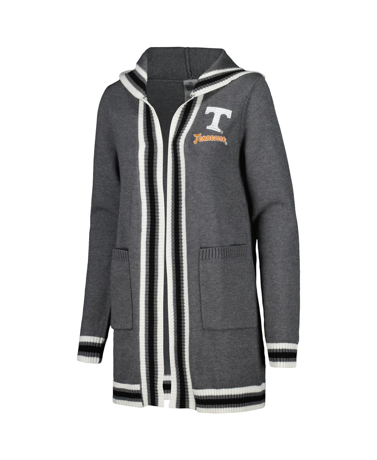 Gameday Couture Charcoal Florida Gators One More Round Tri-blend Striped Cardigan Sweater In Charcoal