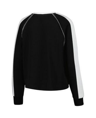 Women's Black Florida State Seminoles Blindside Raglan&nbsp;Cropped Pullover Sweatshirt