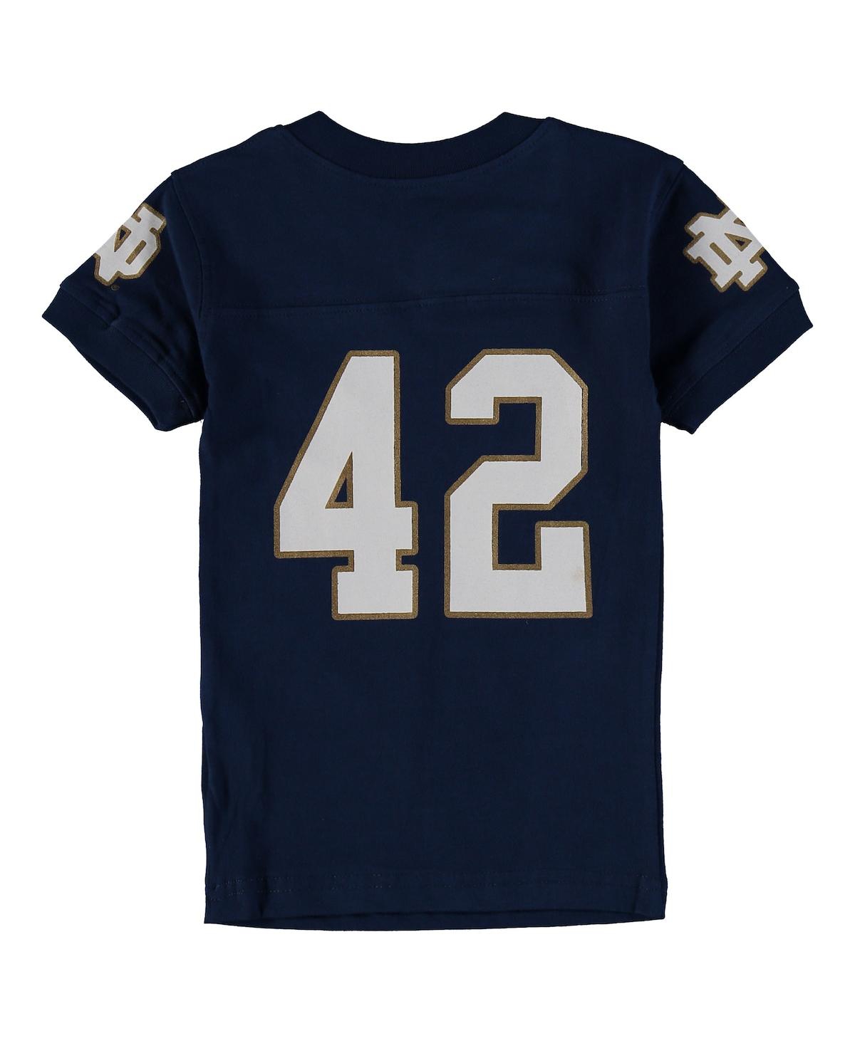 Wes & Willy Preschool Boys And Girls Notre Dame Fighting Irish Pajama Set In Navy