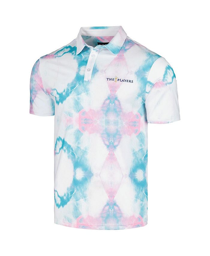 Flomotion Men's White THE PLAYERS Cotton Candy Tie-Dye Polo Shirt - Macy's