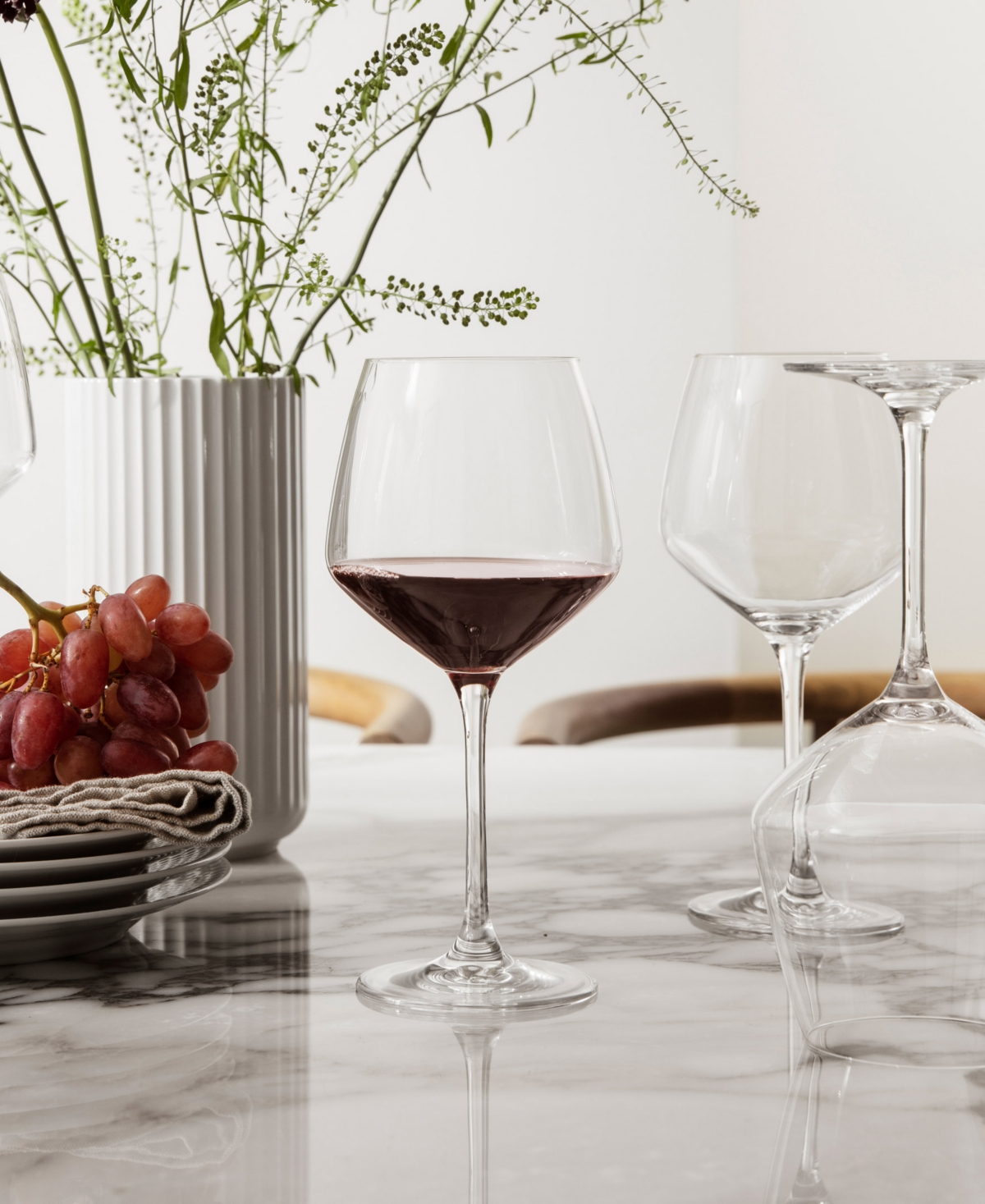 Shop Rosendahl Perfection Burgundy Glasses, Set Of 6 In Clear