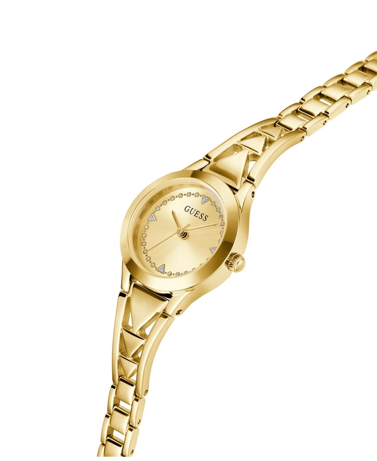 Shop Guess Women's Analog Gold-tone Stainless Steel Watch 26mm
