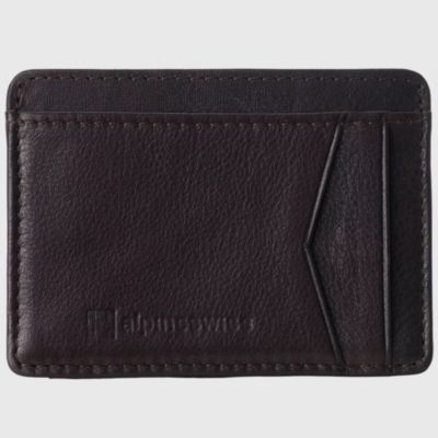 Men RFID Safe Minimalist Front Pocket Wallet Leather Thin Card Case