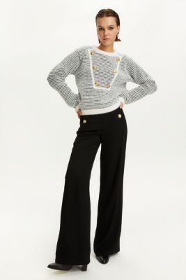 Women's Multi-Button Long Pants