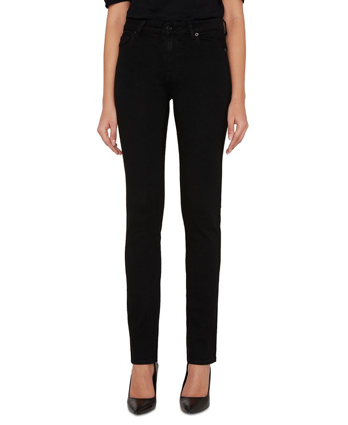 7 For All Mankind Women's Kimmie Mid-Rise Straight-Leg Jeans - Macy's