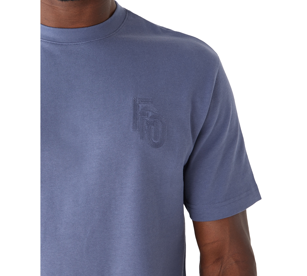 Frank And Oak Men's Relaxed Fit Short Sleeve Embroidered Crewneck T-Shirt