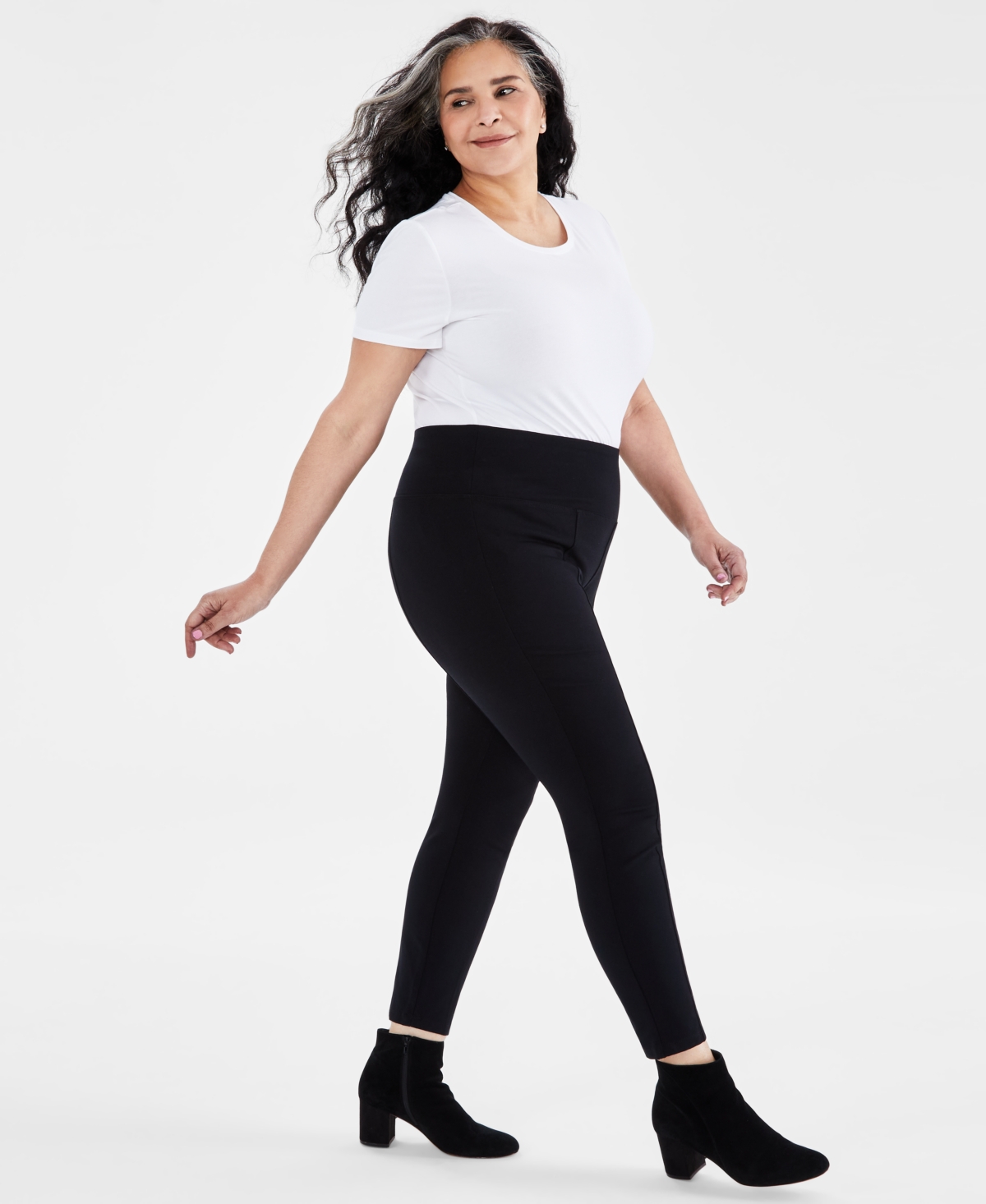 Style & Co Plus Size Pull-On Ponte Knit Pants, Created for Macy's