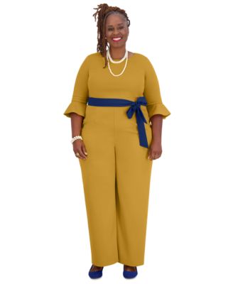 Jumpsuit with ruffle sleeves online