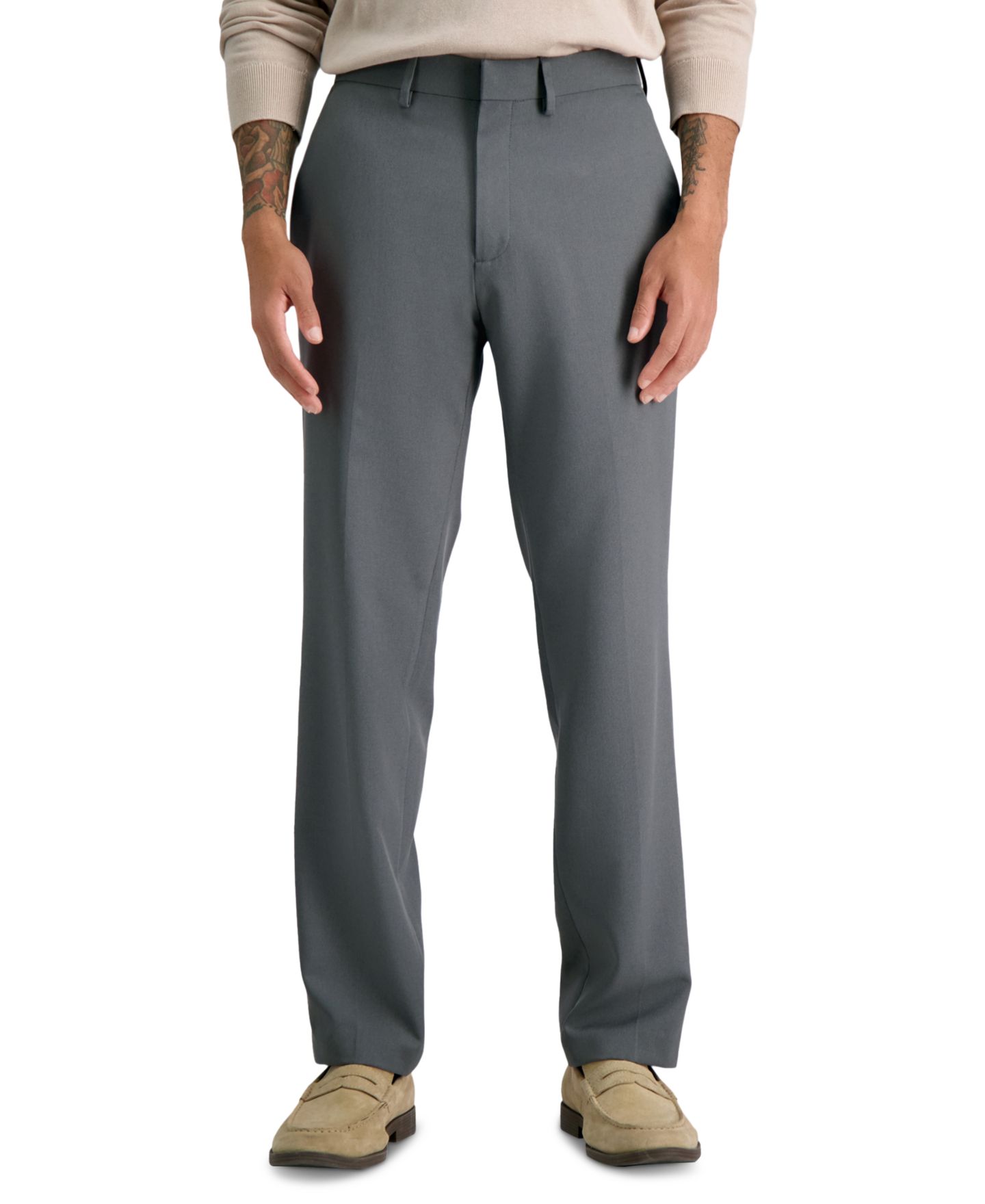 Мужские брюки Kenneth Cole Reaction Modern-Fit Micro-Check Dress Pants, цвет: Средний серый — фото 2