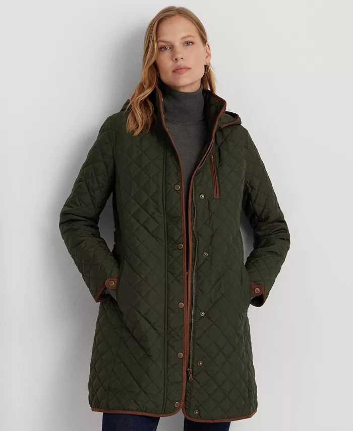 Lauren Ralph Lauren Women's Hooded Quilted Coat