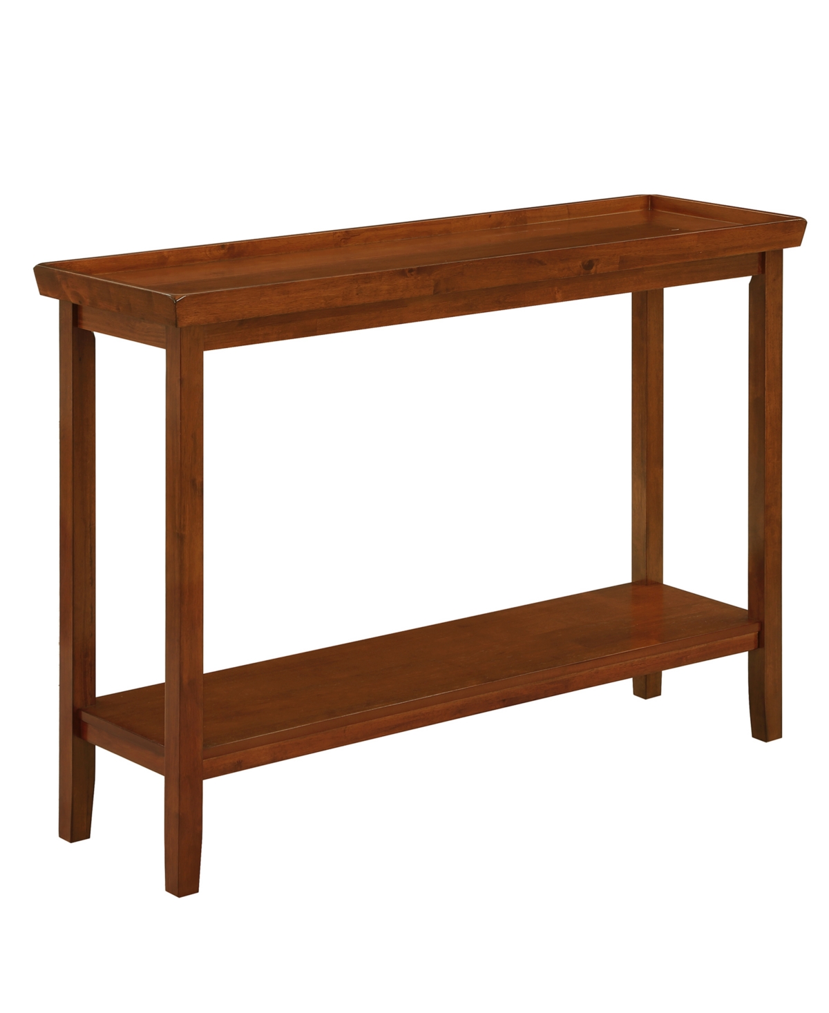 Convenience Concepts 48" Wood Ledgewood Console Table With Shelf In Mahogany