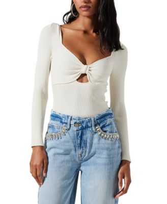ASTR the Label - Women's Tivoli Cutout Ribbed Knit Sweater