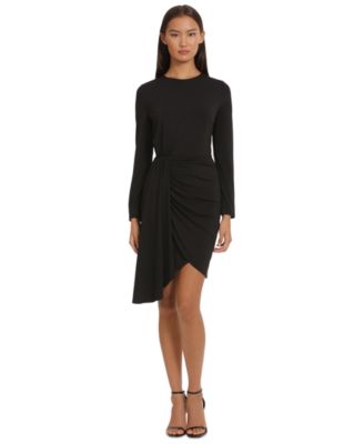 Donna Morgan - Women's Round-Neck Long Sleeve Mini Dress