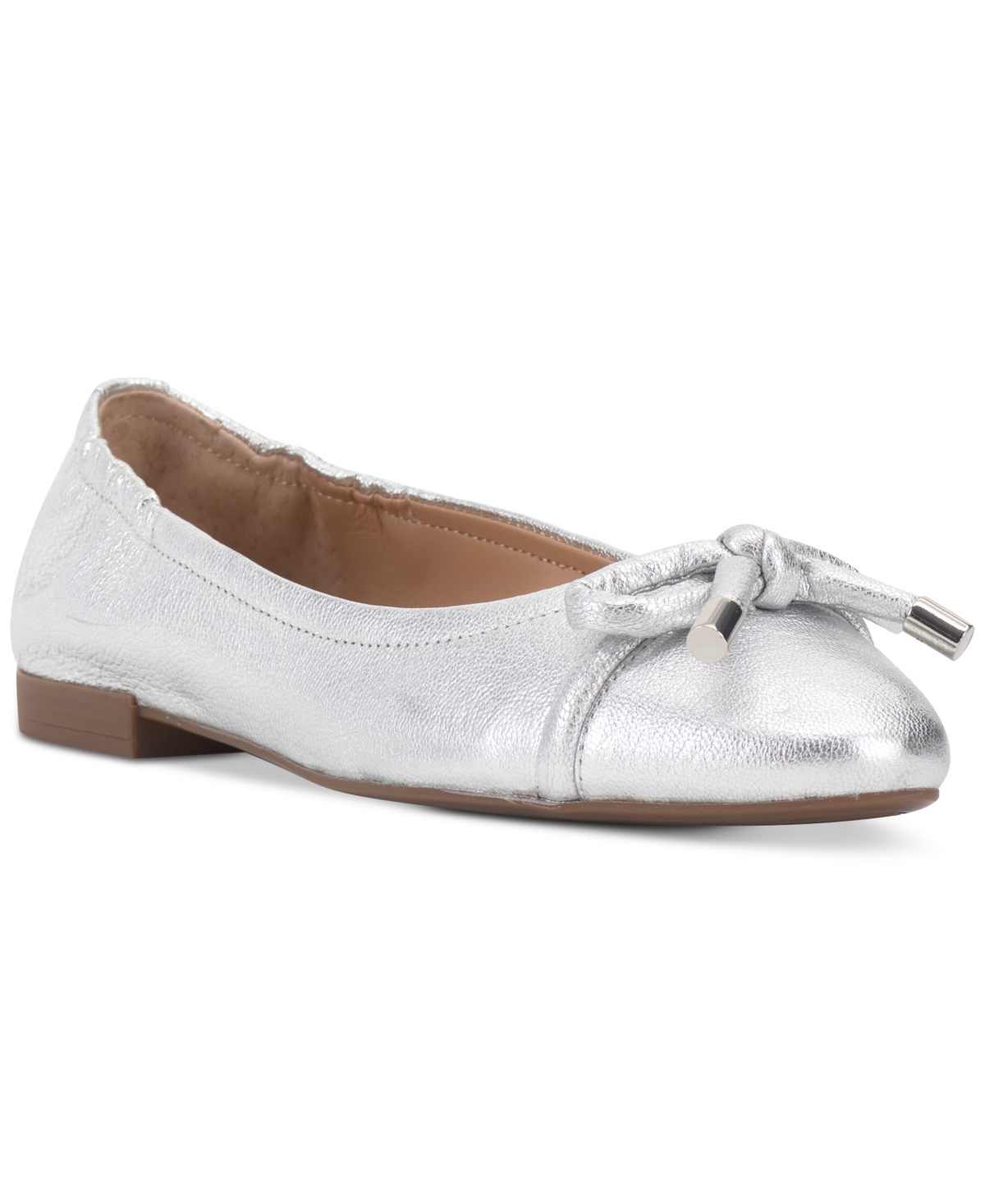Shop Vince Camuto Women's Maysa Slip-on Ballet Flats In Light Silver