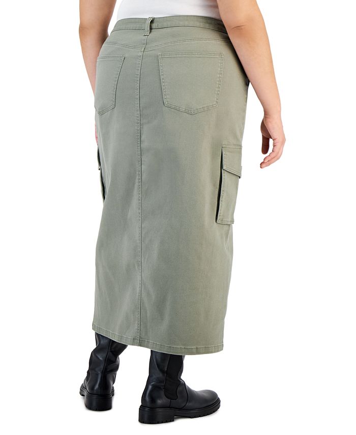 And Now This Plus Size Cargo Maxi Skirt - Macy's