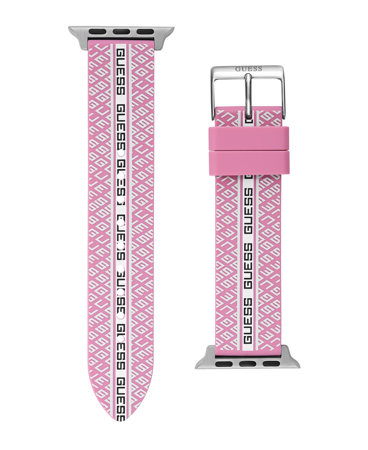 Guess Women's Pink Silicone Apple Watch Strap 38mm-40mm