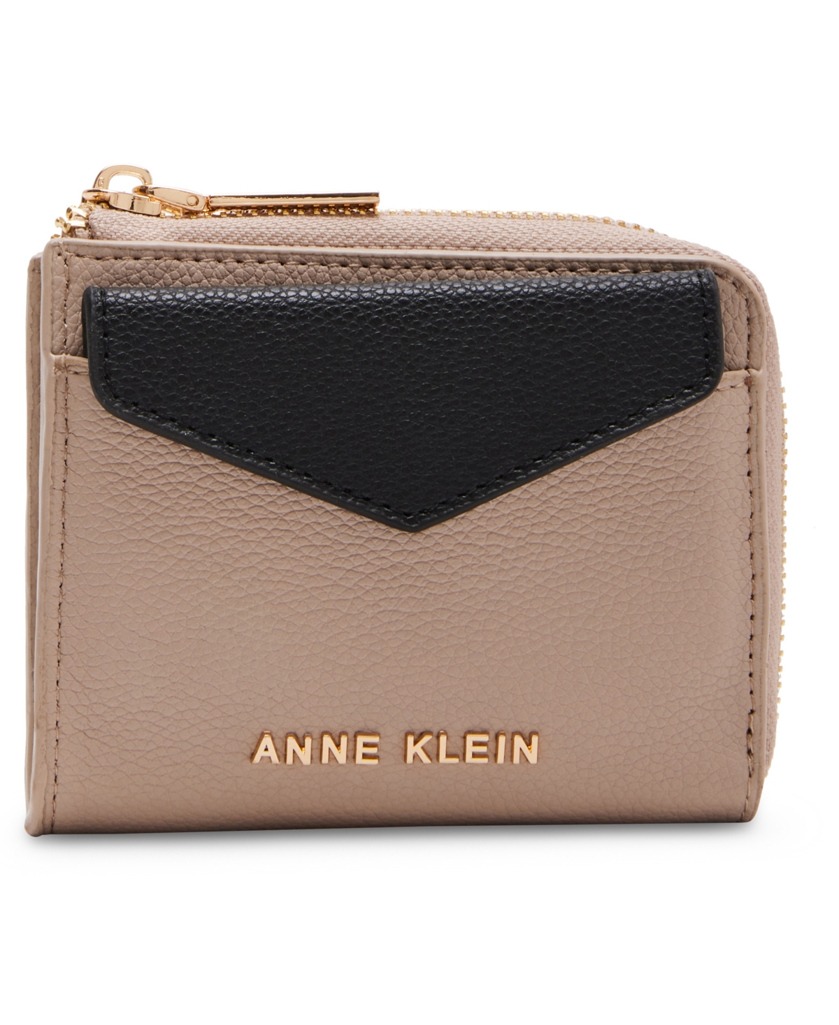 Anne Klein Envelope Flap Curved Wallet In Beige