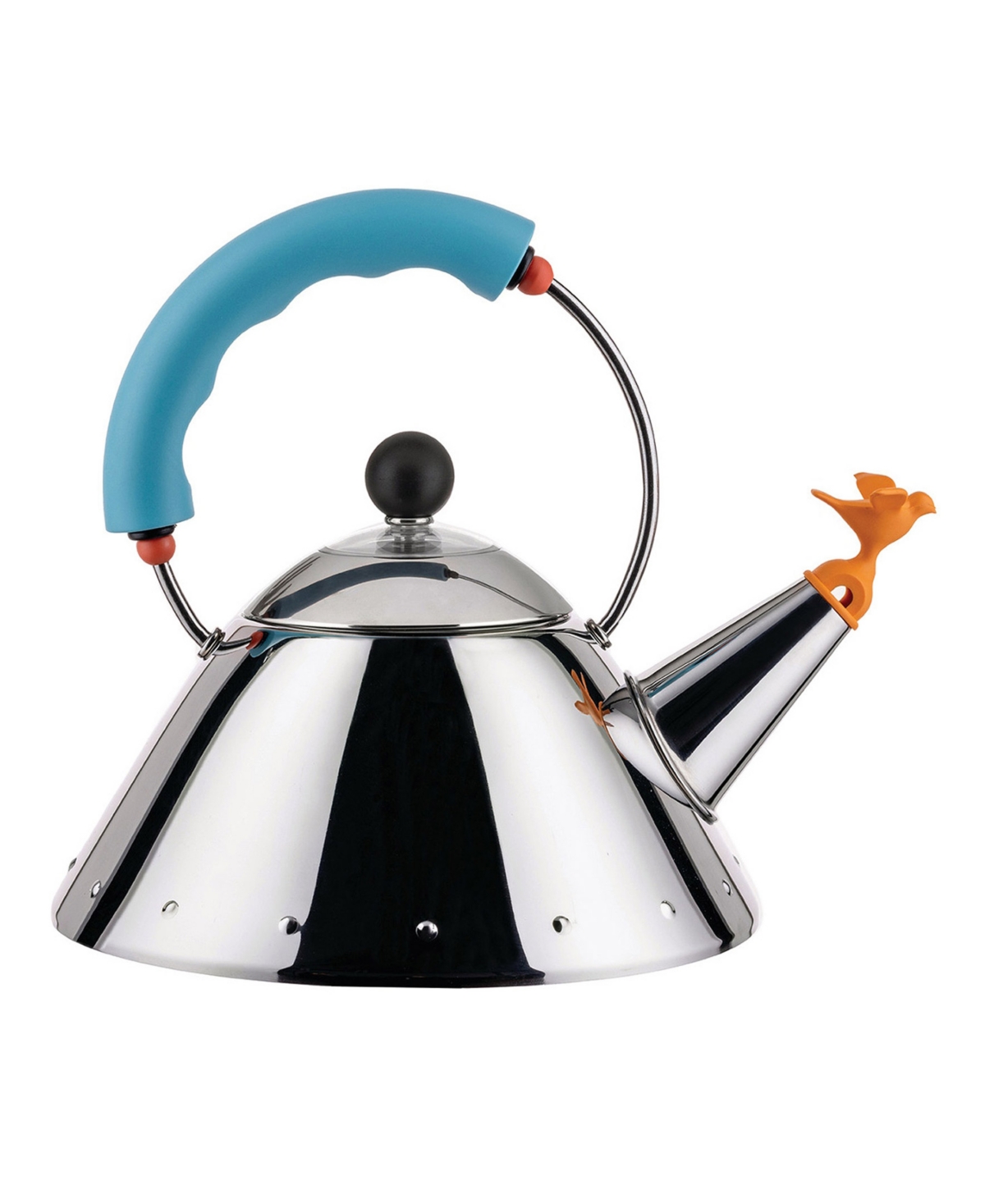 Alessi 1 Quart Tea Kettle By Michael Graves In Silver
