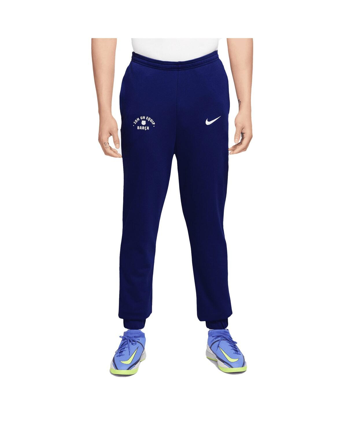 Shop Nike Men's  Blue Barcelona Fleece Pants