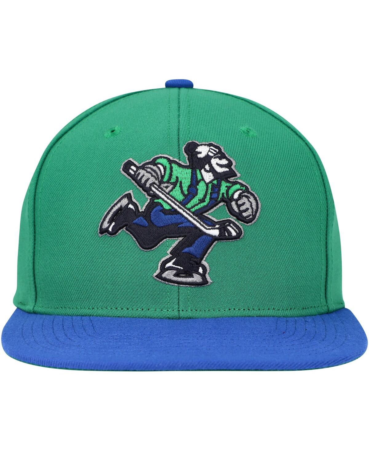 Mitchell & Ness Men's  Green Vancouver Canucks Core Team Ground 2.0 Snapback Hat In Green