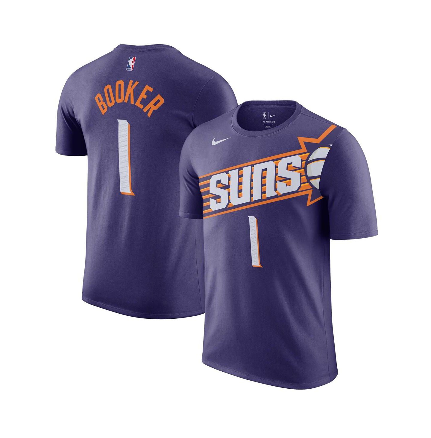 Мужская футболка Nike Devin Booker Purple Phoenix Suns Icon Edition Name and Number — фото 1