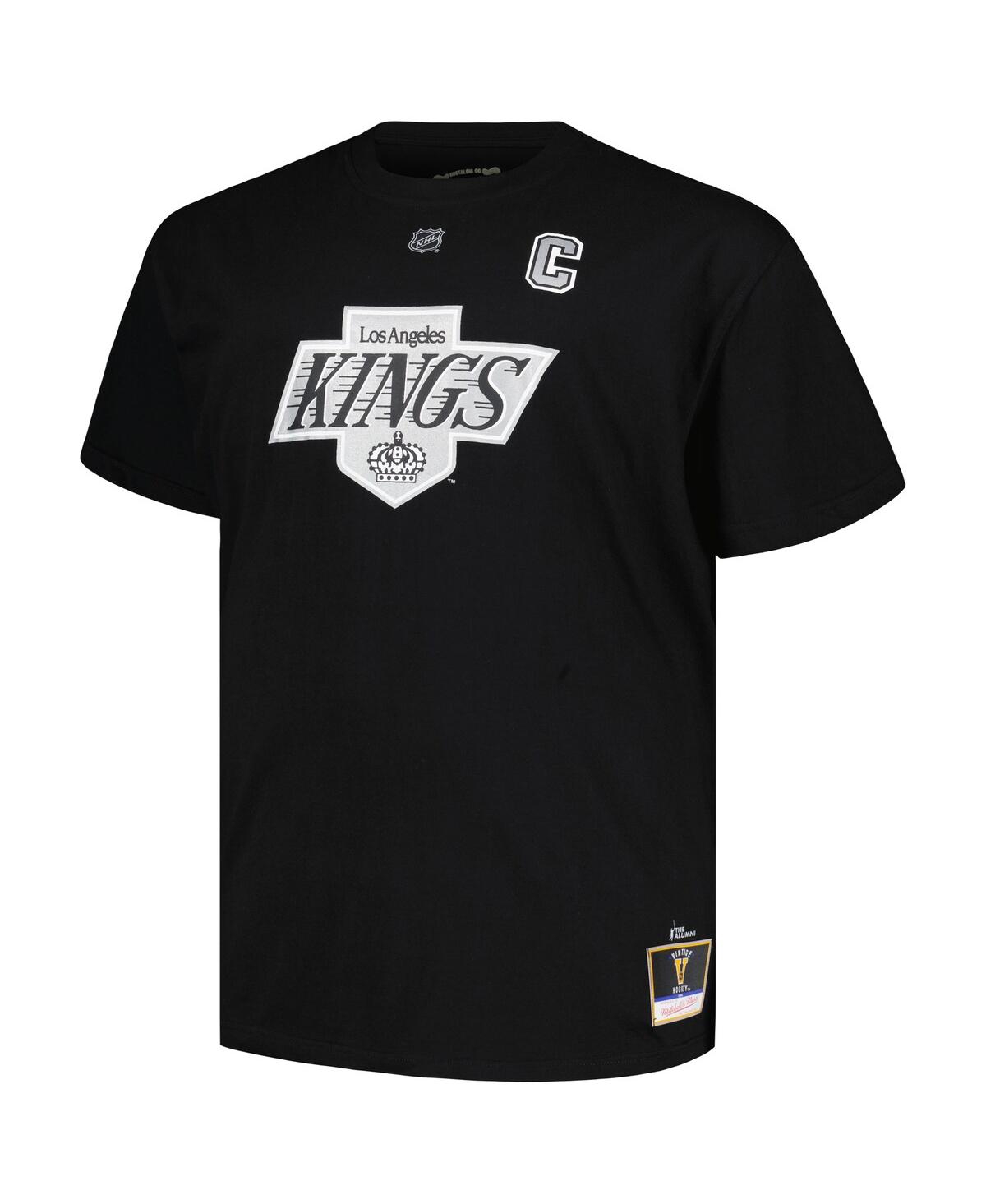 Shop Profile Men's  Wayne Gretzky Black Los Angeles Kings Big And Tall Name And Number T-shirt