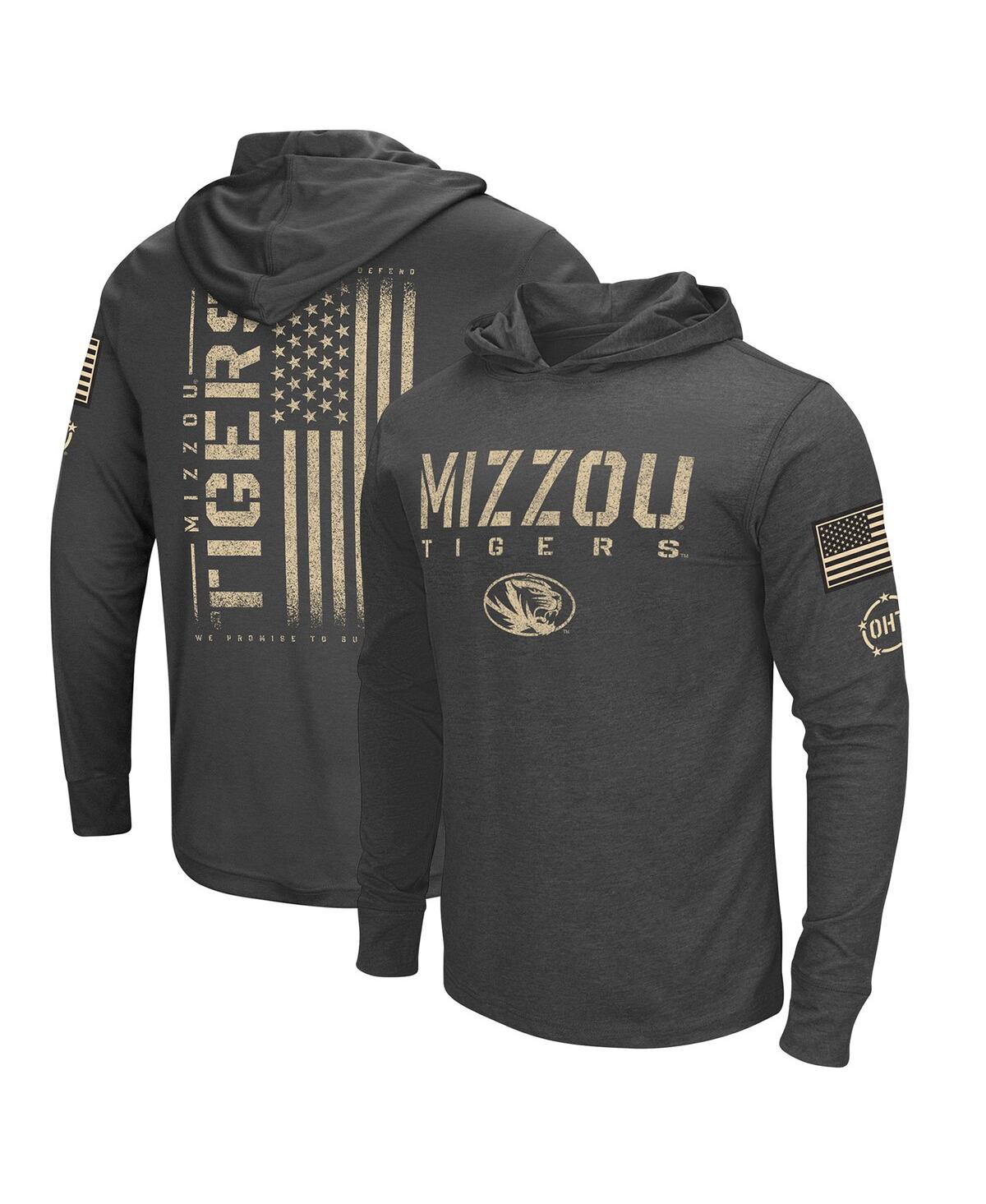 Colosseum Men's  Charcoal Distressed Missouri Tigers Team Oht Military-inspired Appreciation Hoodie L