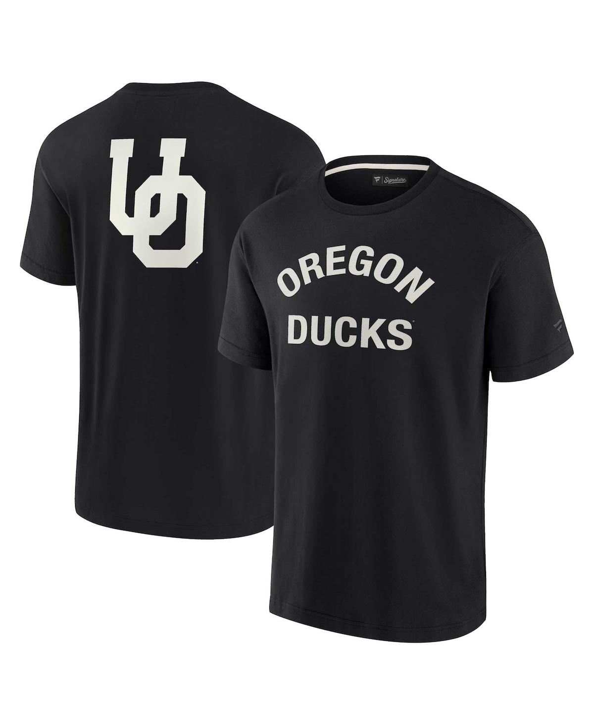 Fanatics Signature Men's And Women's  Black Oregon Ducks Super Soft Short Sleeve T-shirt