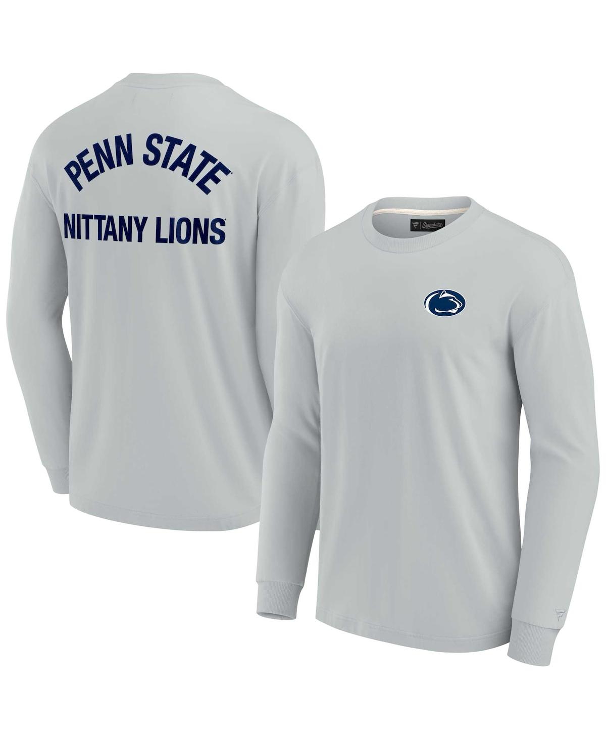 Fanatics Signature Men's And Women's  Gray Penn State Nittany Lions Super Soft Long Sleeve T-shirt