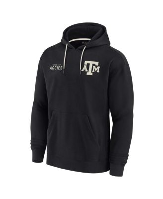 Men's and Women's Black Texas A&M Aggies Super Soft Fleece Pullover Hoodie