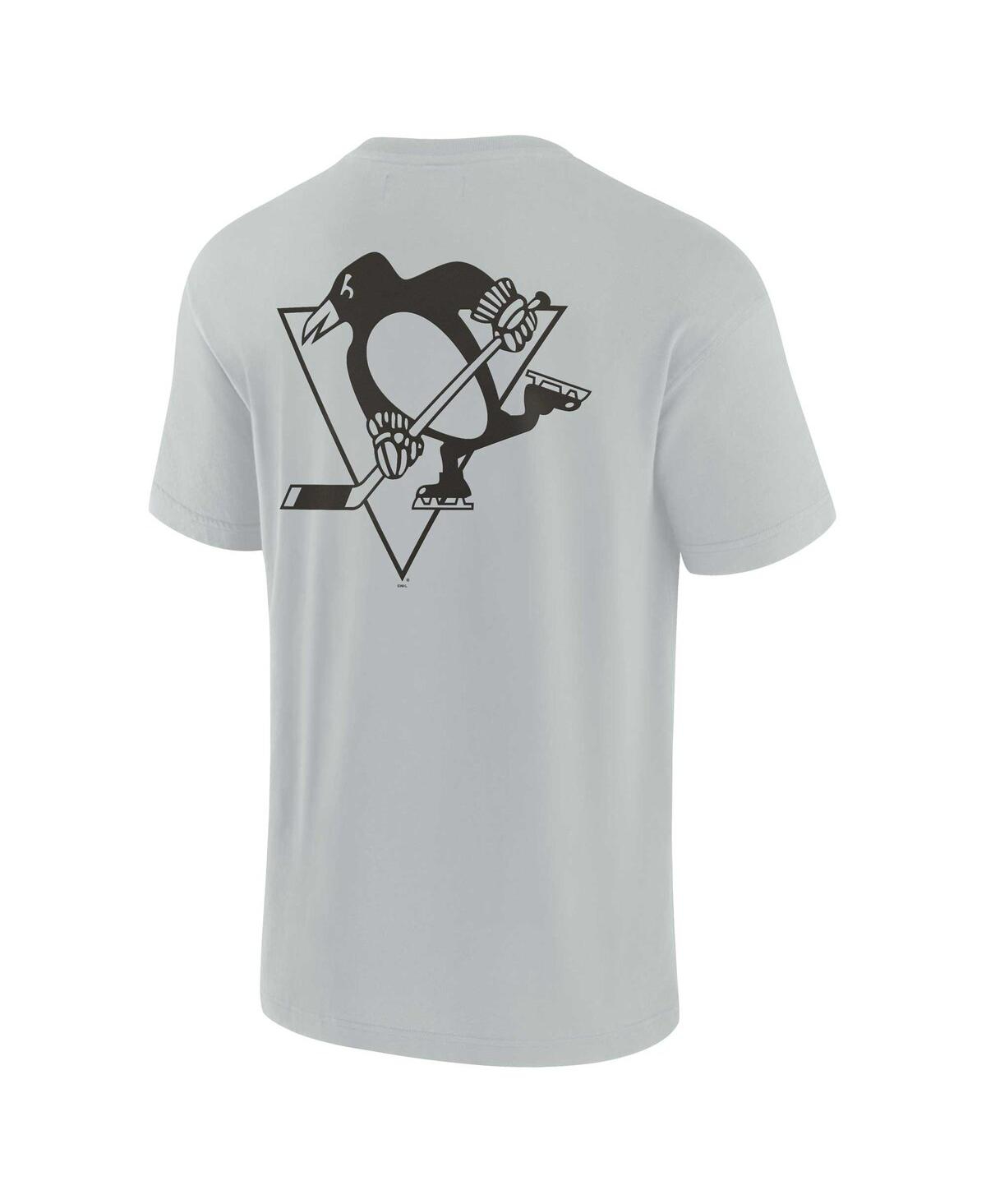 Shop Fanatics Signature Men's And Women's  Gray Pittsburgh Penguins Super Soft Short Sleeve T-shirt