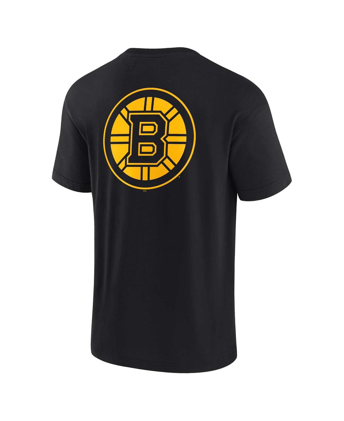 Shop Fanatics Signature Men's And Women's  Black Boston Bruins Super Soft Short Sleeve T-shirt
