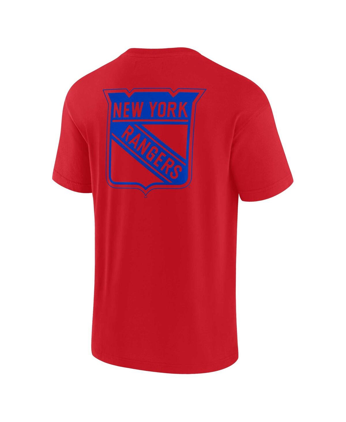 Shop Fanatics Signature Men's And Women's  Red New York Rangers Super Soft Short Sleeve T-shirt