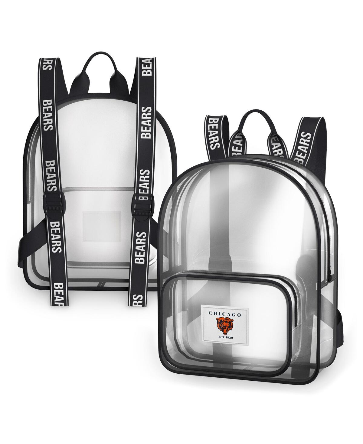 Men's and Women's Wear by Erin Andrews Chicago Bears Clear Stadium Backpack - Clear