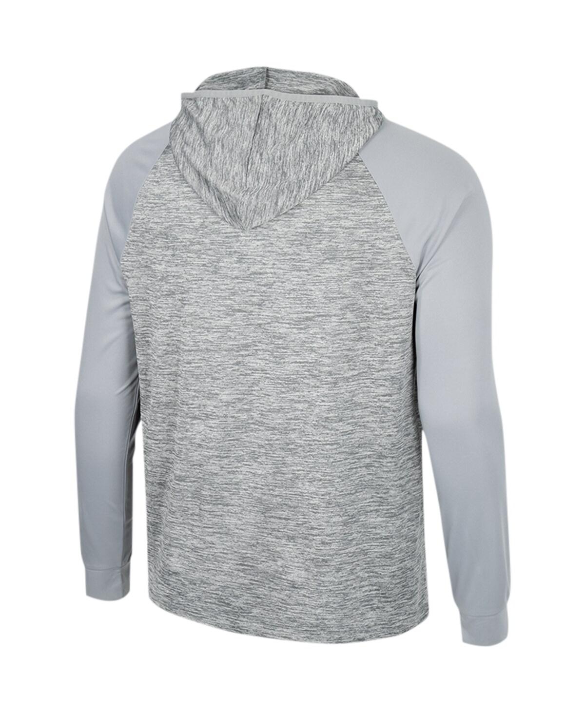 Colosseum Men's  Gray Minnesota Golden Gophers Cybernetic Raglan Quarter-zip Hooded Top In Gray