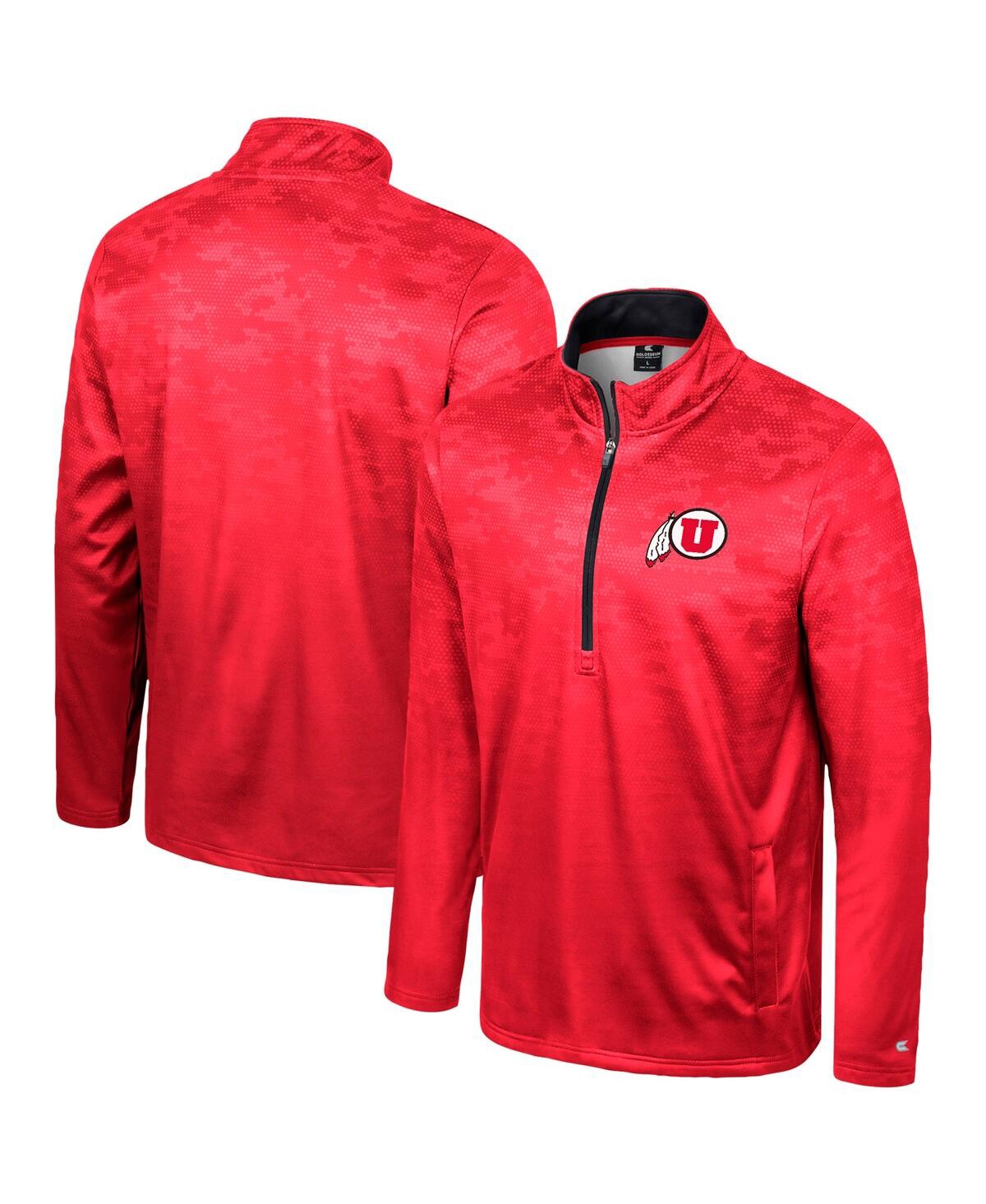 Colosseum Men's  Red Utah Utes Audible Quarter-zip Windshirt