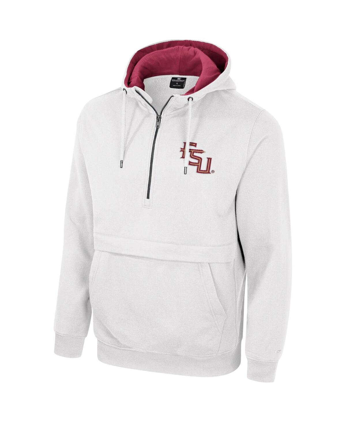 Men's ColosseumFlorida State Seminoles Half-Zip Hoodie - White