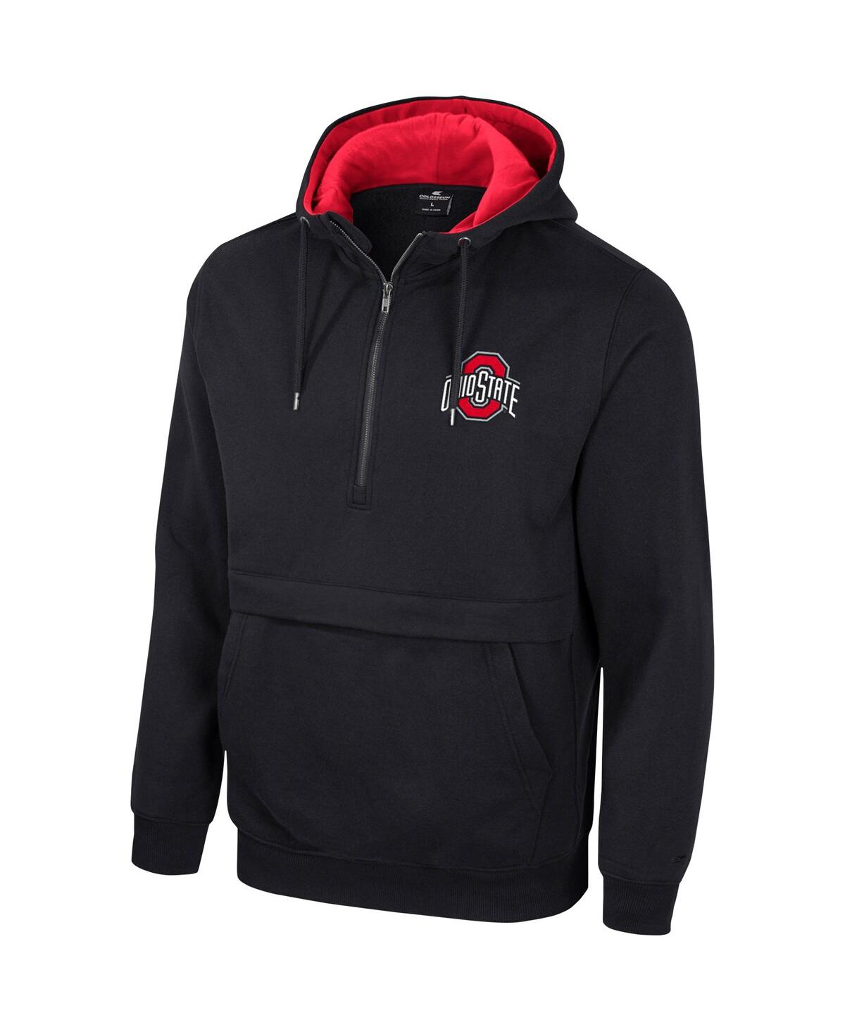 Shop Colosseum Men's  Black Ohio State Buckeyes Half-zip Hoodie