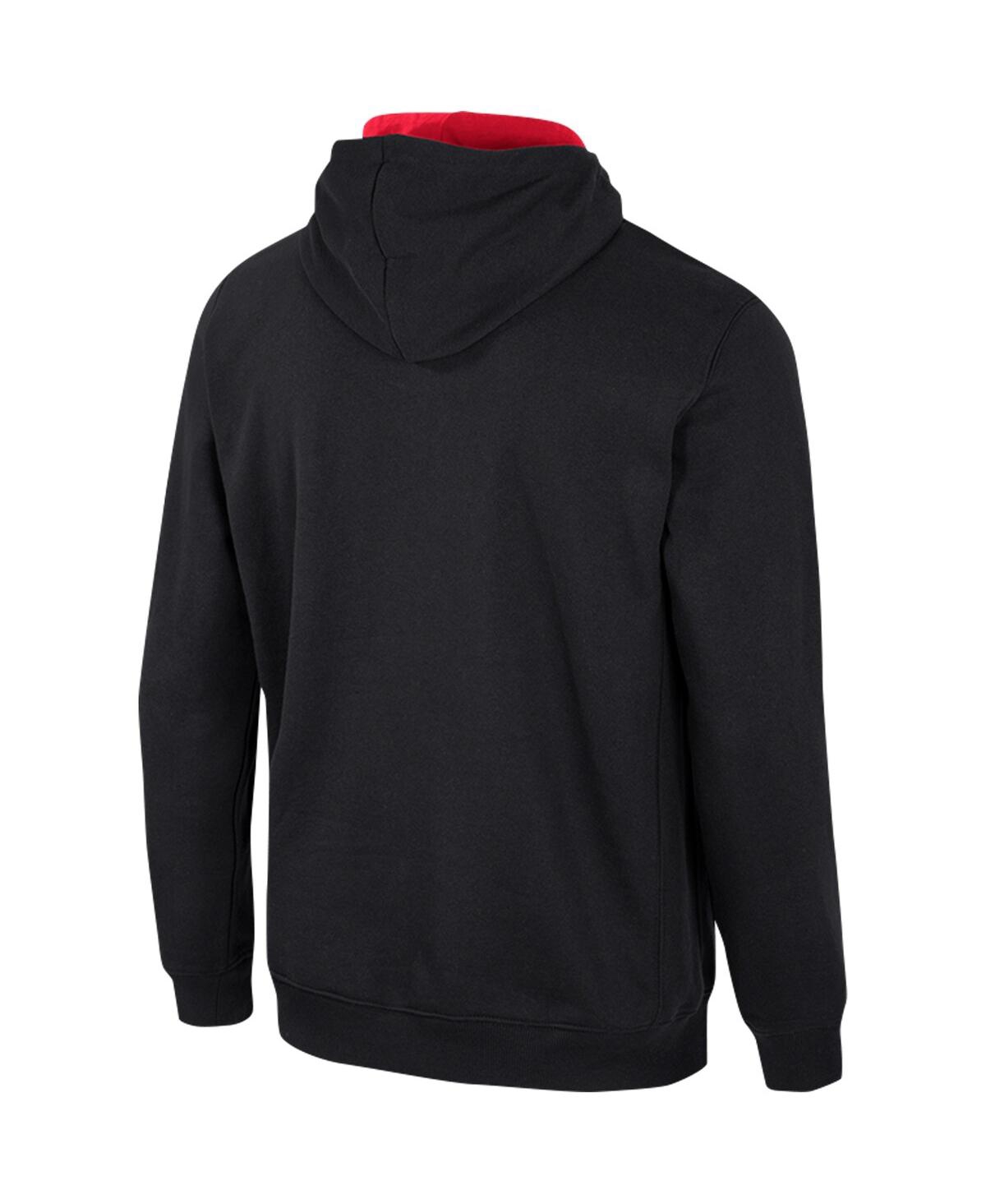 Colosseum Men's Wisconsin Badgers Half-zip Hoodie In Red