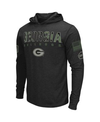 Men's Black Georgia Bulldogs Big and Tall OHT Military-Inspired Appreciation Tango Long Sleeve Hoodie T-shirt