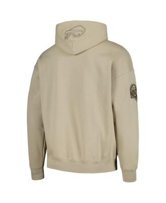 Men's Josh Allen Tan Buffalo Bills Player Name and Number Pullover Hoodie