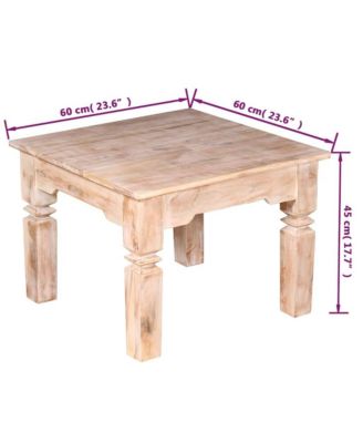 Coffee Table Acacia Wood 23.6"x23.6"x17.7"