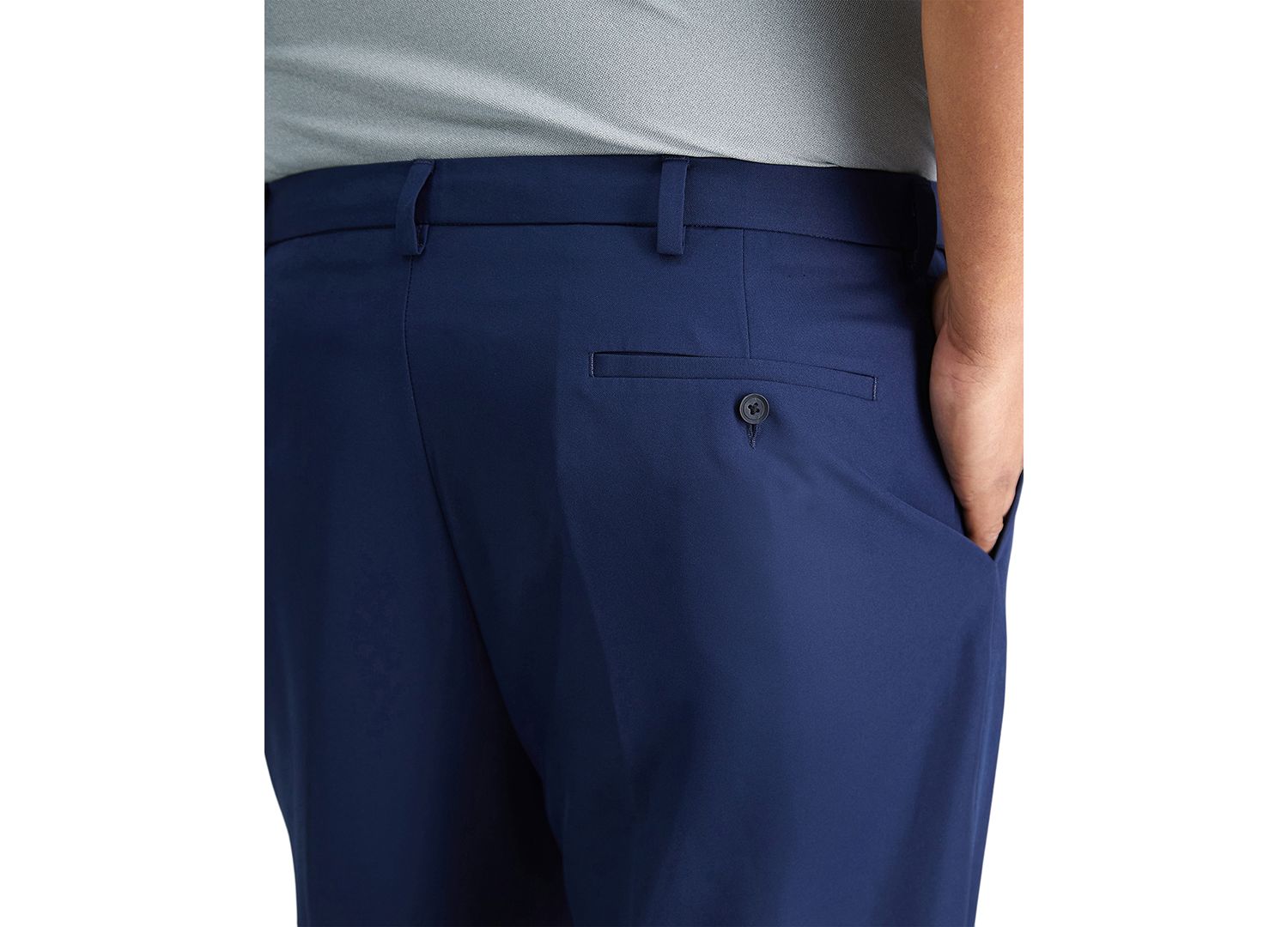 Men's Big & Tall Cool 18® PRO Classic-Fit Expandable Waist Flat Front Stretch Dress Pants