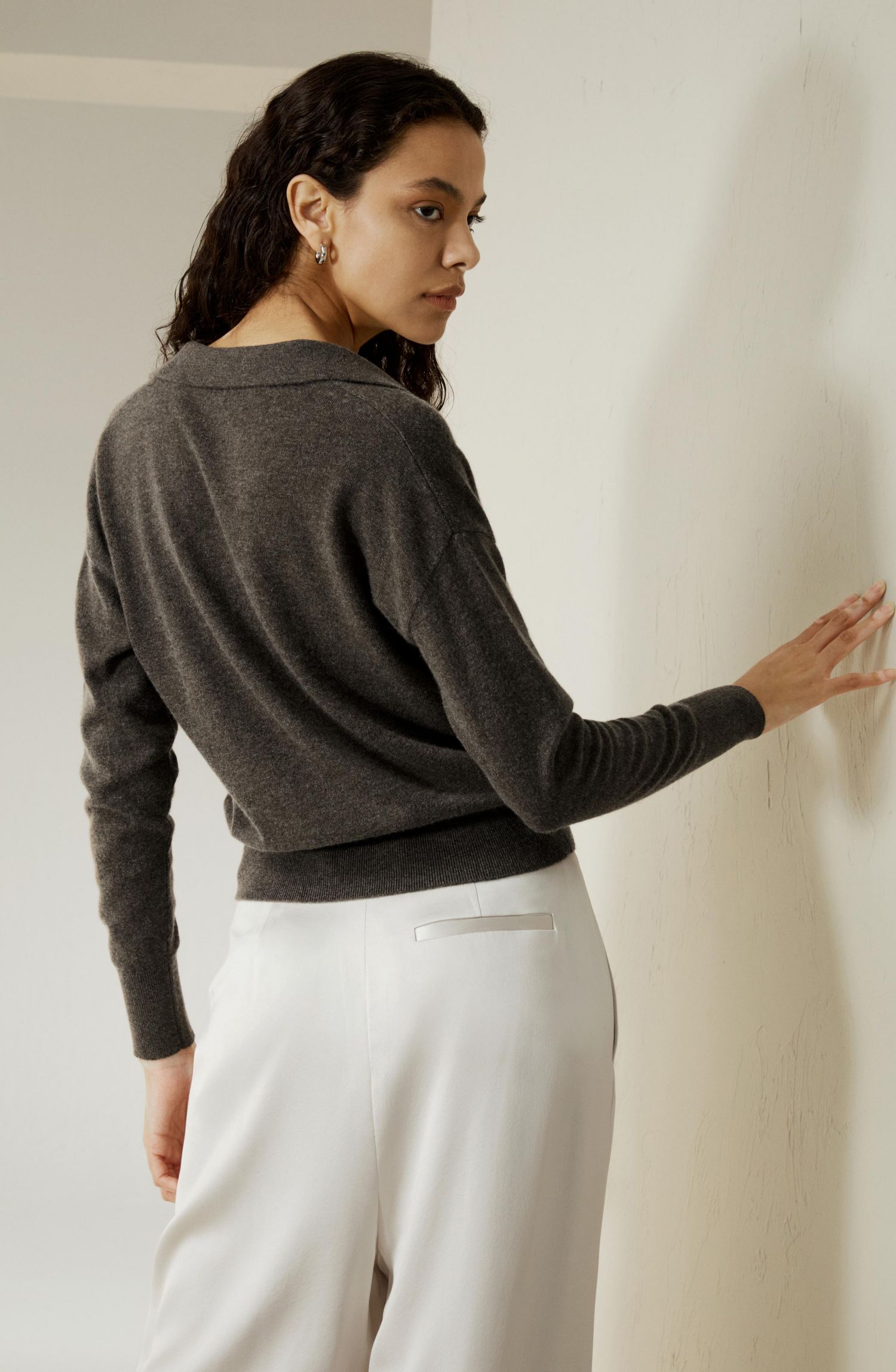 Women's Cashmere Polo Shirt