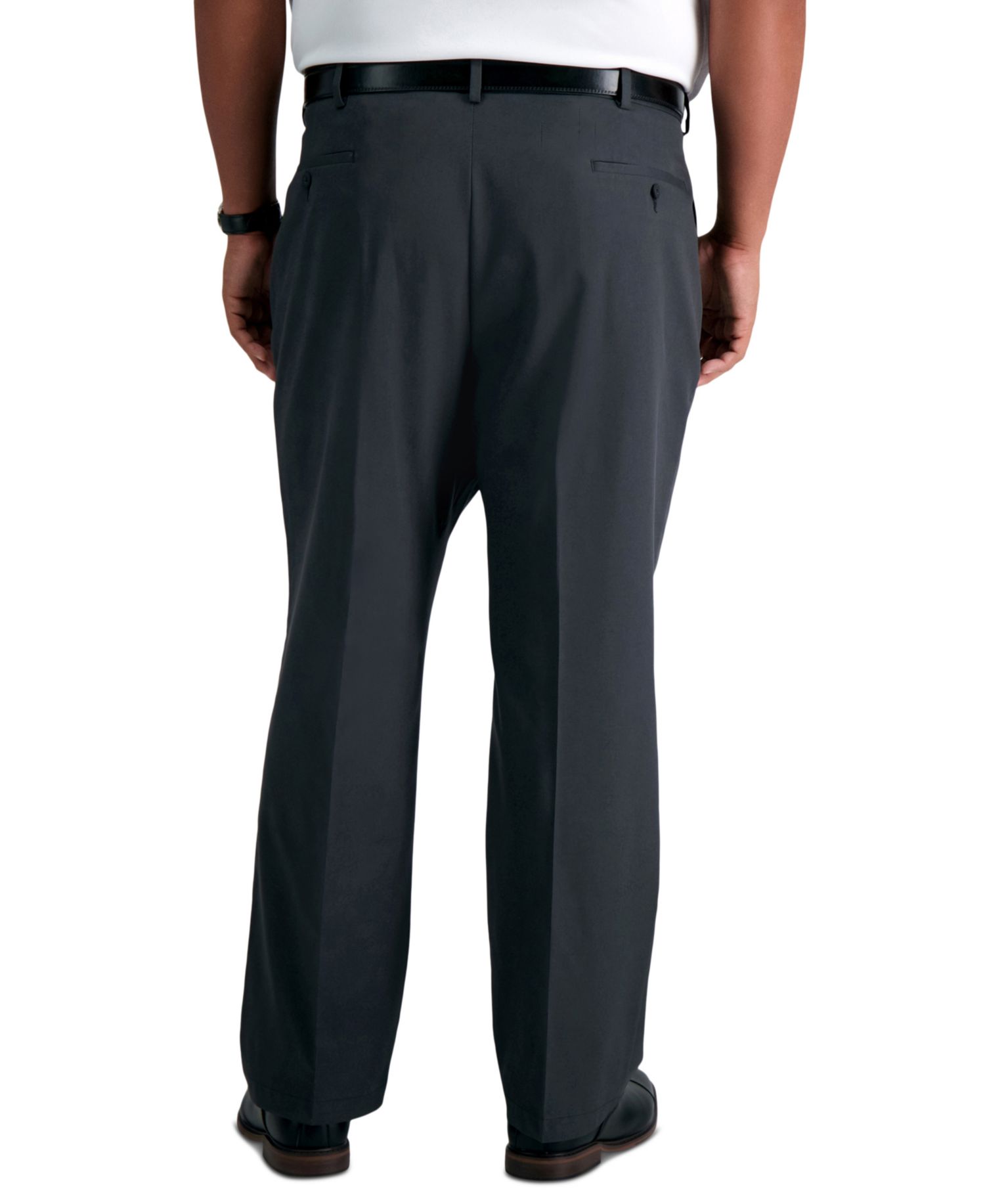 Men's Big & Tall Iron Free Premium Khaki Classic-Fit Pleated Pant