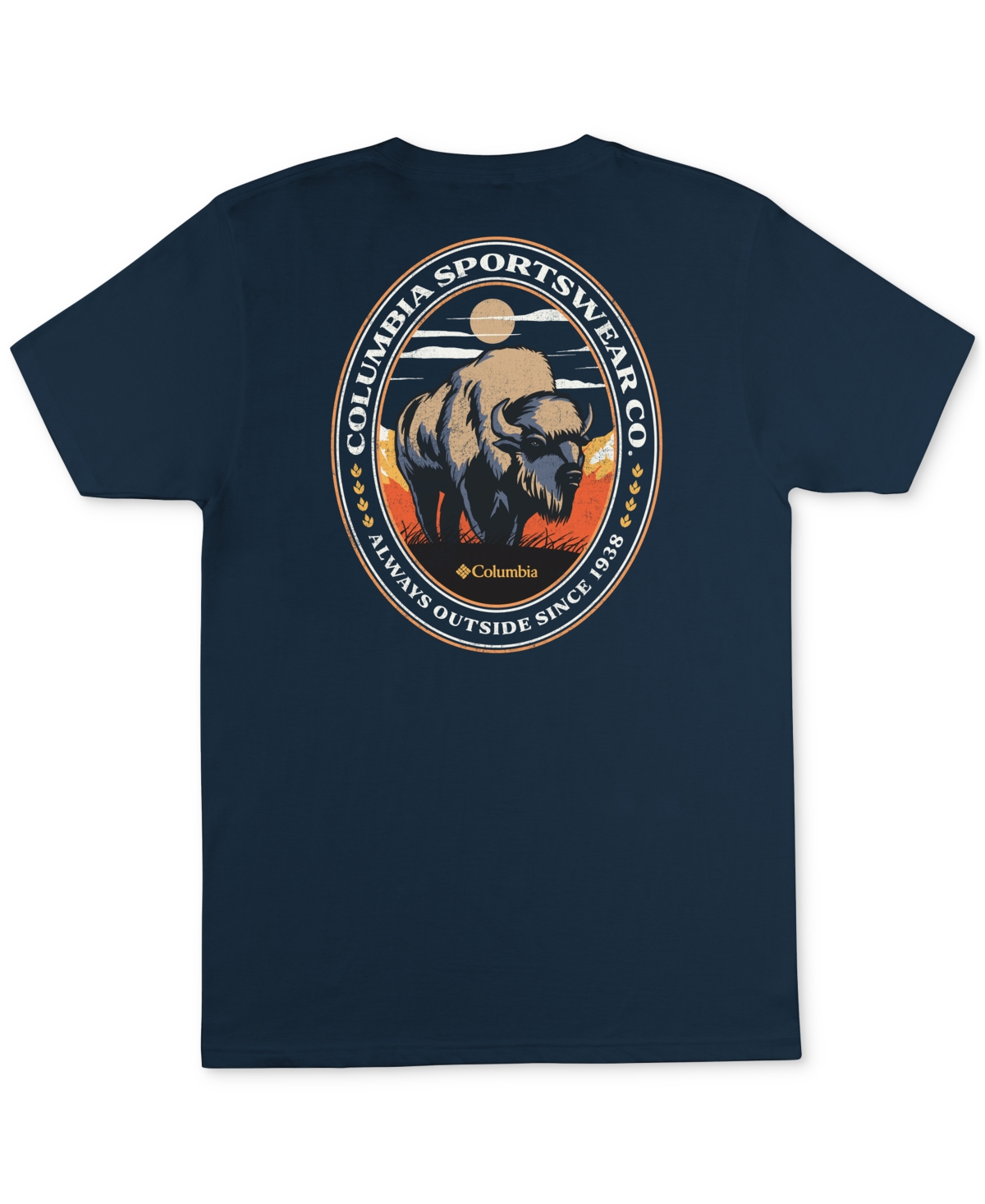 Columbia Men's Short-sleeve Buffalo Graphic T-shirt In  Navy