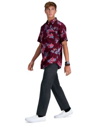 JMH Men's 4 Way Stretch Slim Fit Flat Front Dress Pant