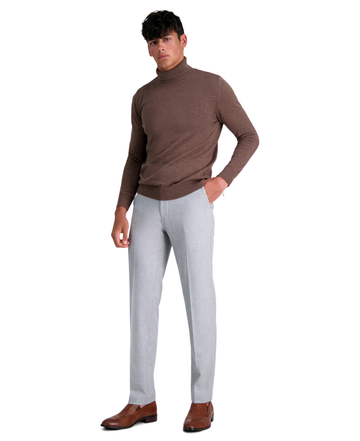 Jmh Men's 4 Way Stretch Slim Fit Flat Front Dress Pant
