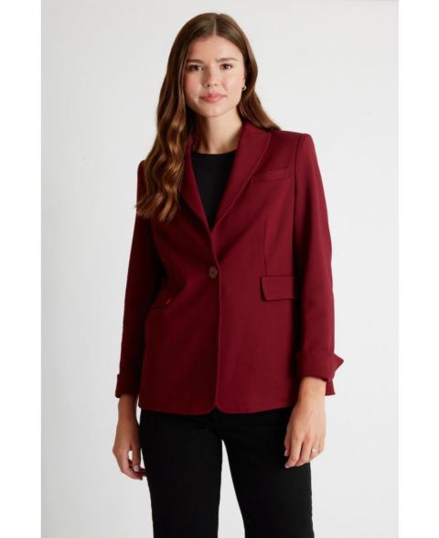 Женский пиджак Caldwell Collection Lorraine Single Button Blazer, цвет: Гранатовый красный